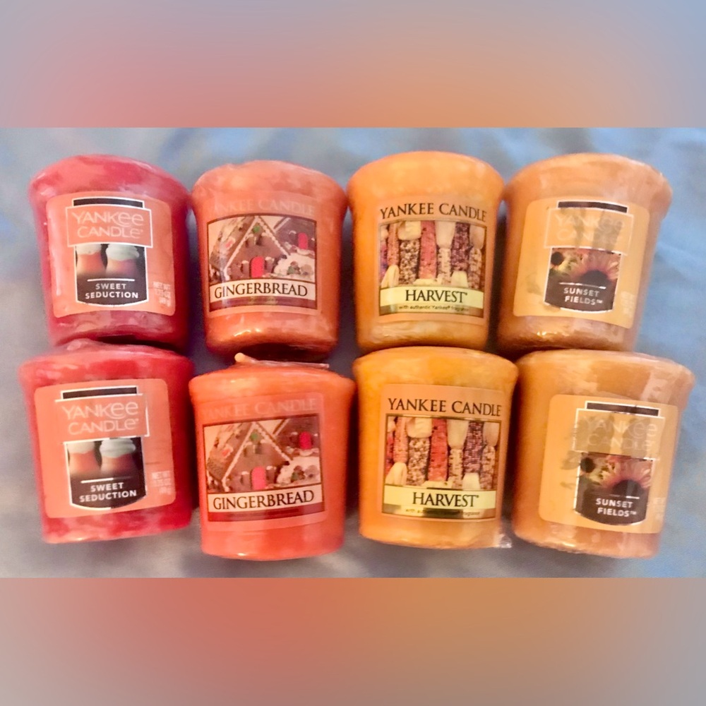 8 Yankee Candle Votive autumn seasonal fall mixed lot discontinued